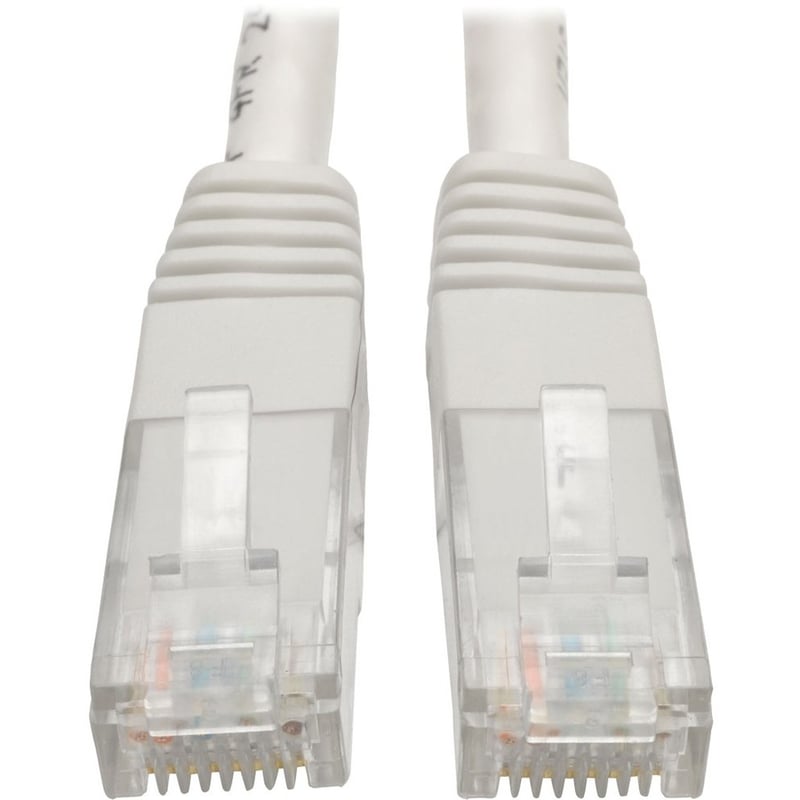 Eaton Tripp Lite Series Cat6 Gigabit Molded (UTP) Ethernet Cable (RJ45 M/M), PoE, White, 1 ft. (0.31 m) - Thumbnail 1