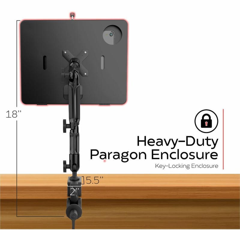 CTA Digital Custom Flex Security Enclosure Desk Clamp Mount w/ Enclosure - Thumbnail 3