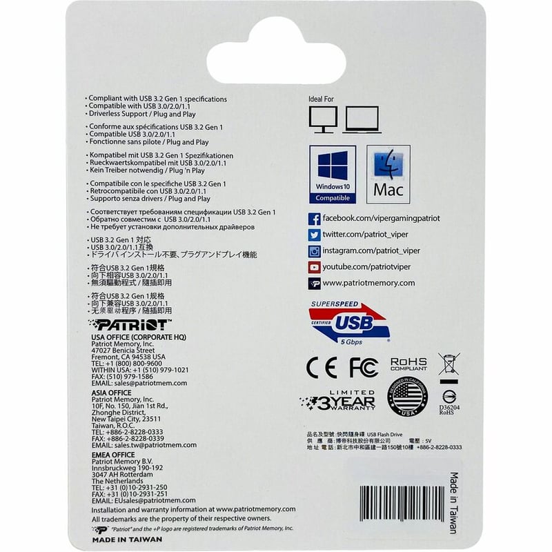 Patriot Memory Supersonic Rage Lite 1TB USB 3.2 Flash Drive - Thumbnail 3