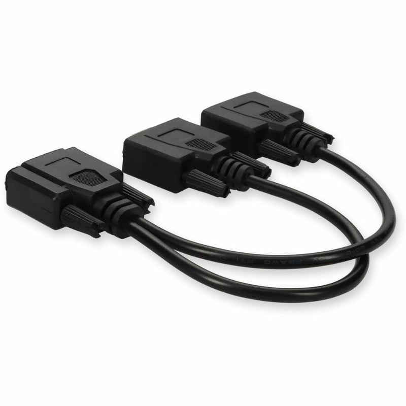 VGA Male to 2xVGA Female Black Adapter For Resolution Up to 1920x1200 (WUXGA) - Thumbnail 3