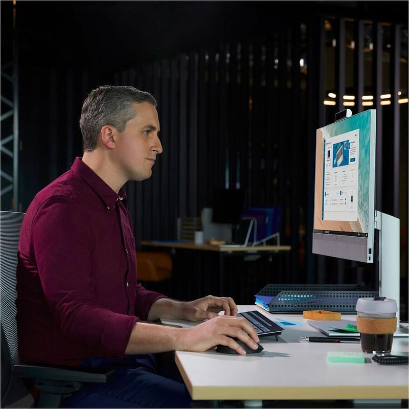 HP EliteOne 840 G9 All-in-One Computer - Intel Core i5 12th Gen i5-12500 Hexa-core (6 Core) 3 GHz - 8 GB RAM DDR5 SDRAM - 256 GB M.2 PCI Express NVMe SSD - 23.8" Full HD 1920 x 1080 - Desktop - Thumbnail 3