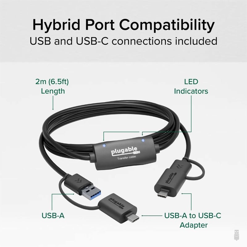 PLUGABLE USB-C 3.0 TRANSFER CABLE - Thumbnail 2