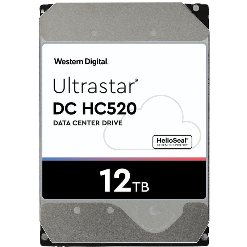 Western Digital Ultrastar DC HC520 HUH721212ALE604 12 TB Hard Drive - 3.5" Internal - SATA (SATA/600) - Thumbnail 1