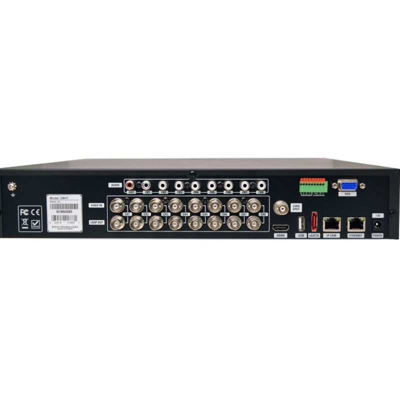 Speco 8 Channel IP, HD-TVI & Analog Full Hybrid Video Recorder - 2 TB HDD - Thumbnail 2