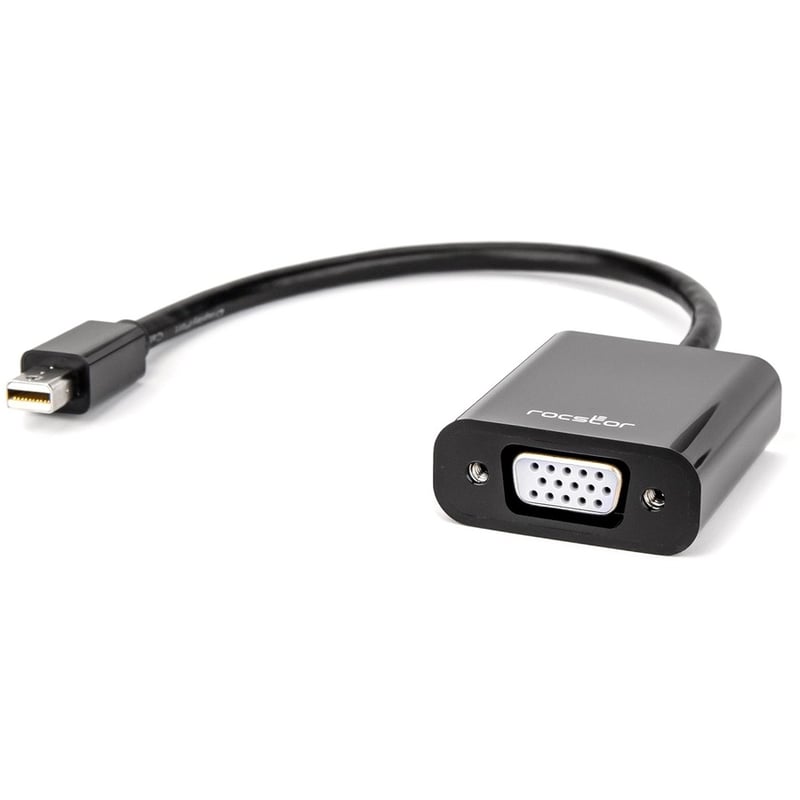 Rocstor Premium Mini DisplayPort to VGA Video Adapter - M/F - For connecting a VGA display to a Mini DisplayPort on a Mac or PC computer - Compatible with mDP DisplayPort on MacBook, MacBook Pro, Microsoft Surface&r - Thumbnail 2