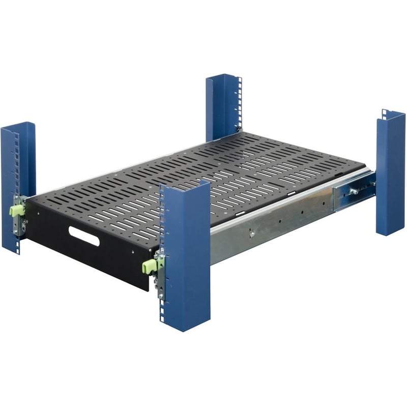 Rack Solutions 2U Extreme Heavy Duty Sliding Shelf 28in Depth (500 lbs) - Thumbnail 1