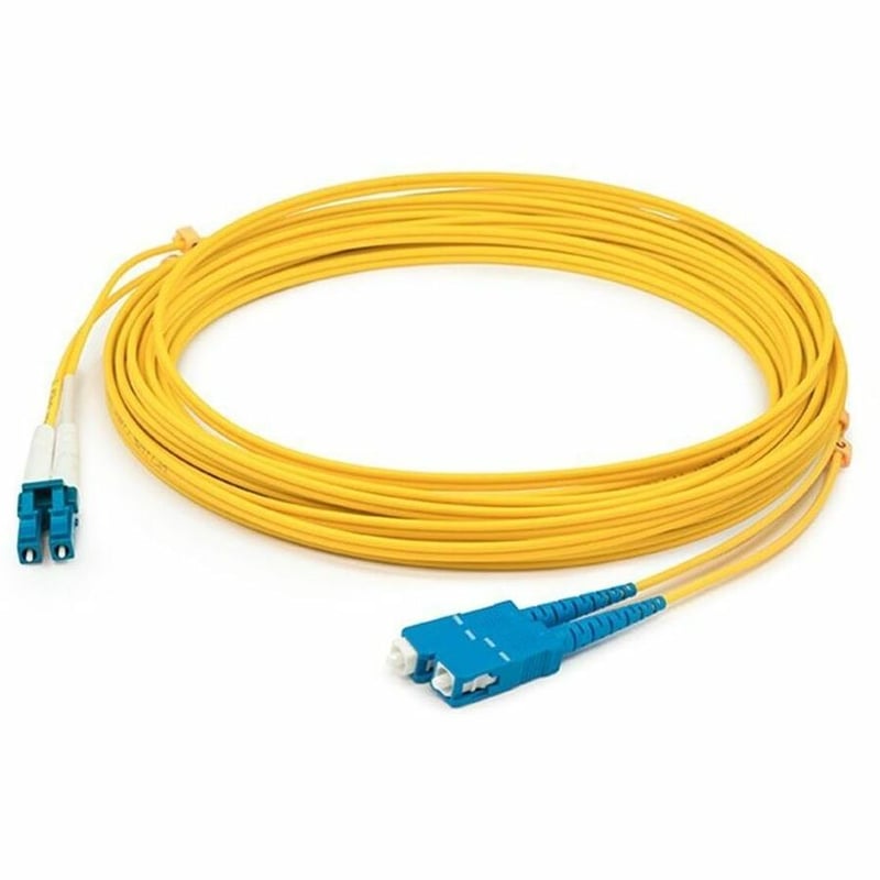 AddOn 10m SC to LC Yellow OS2 Duplex LSZH SMF Fiber Patch Cable