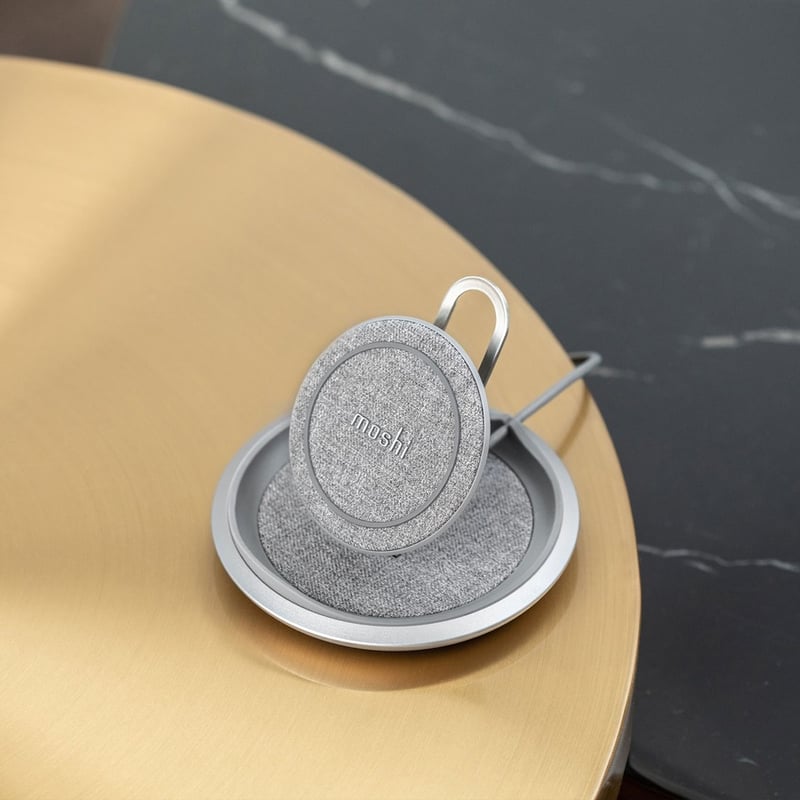Moshi Lounge Q Wireless Charging Stand, Qi-certified 15 W Fast-charging with Adjustable Height for all Phones, Vertical or Horizontal Charging - Thumbnail 5