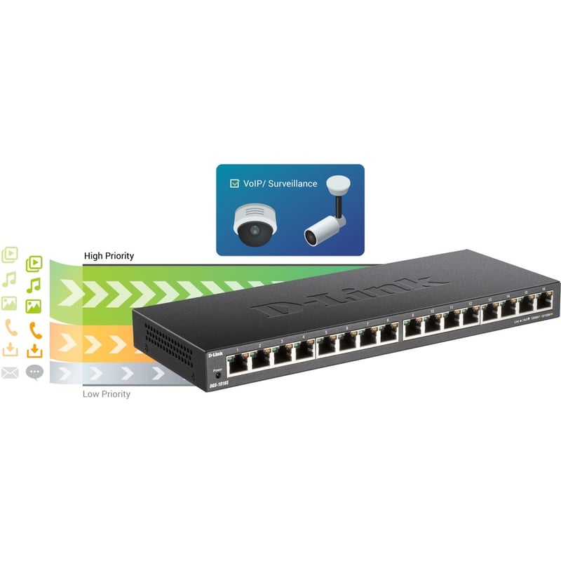 D-Link 16-Port Gigabit Desktop Switch - Thumbnail 4