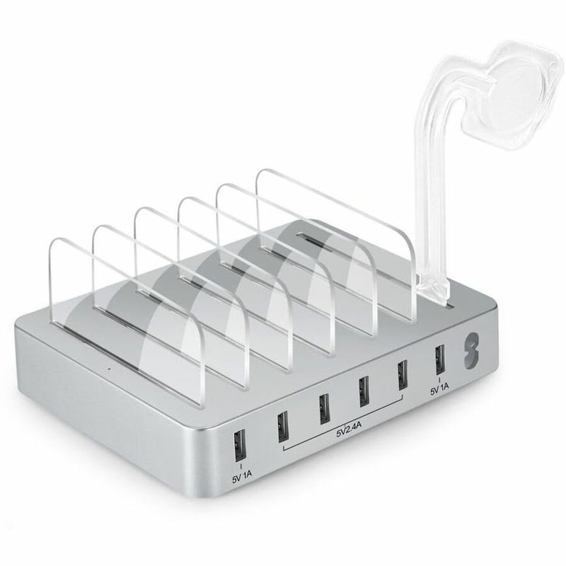 50W 6 PORT CHARGING STATION USB A MULTIPORT CHARGING STATION - Thumbnail 3