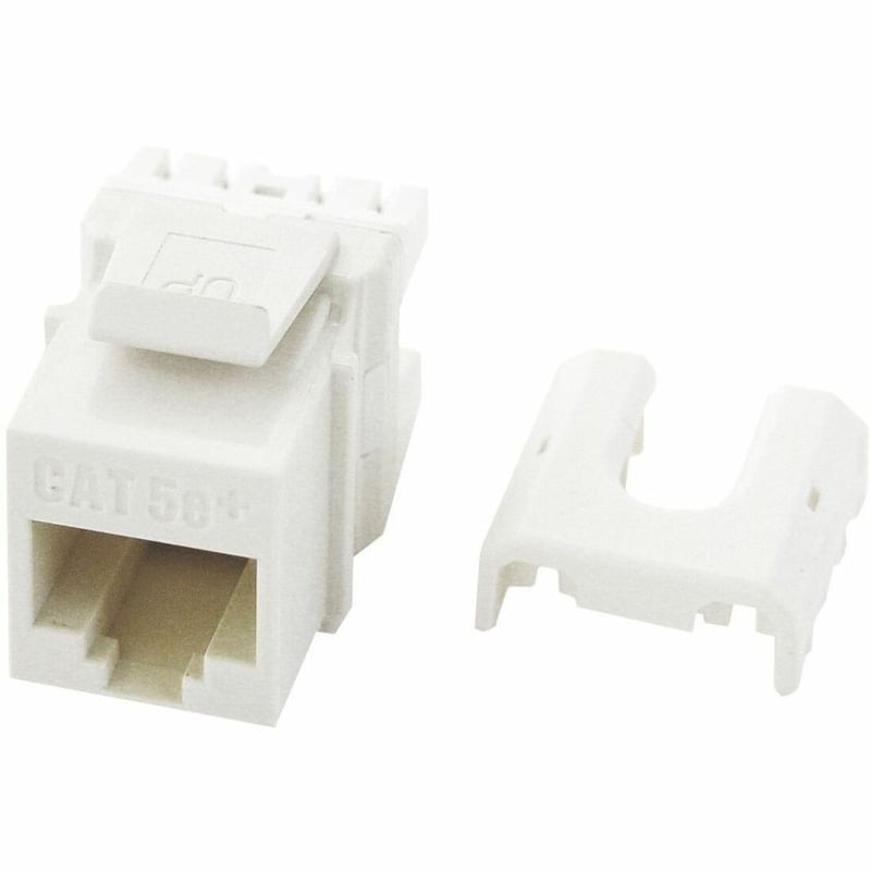On-Q Quick Connect RJ45 Cat5e A/B Keystone Insert - 50 Pack - White