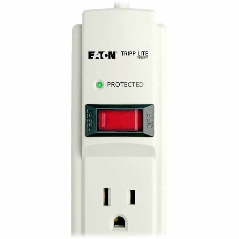 Tripp Lite by Eaton Protect It! 6-Outlet Surge Protector 6 ft. Cord 790 Joules Diagnostic LED Light Gray Housing - Thumbnail 5