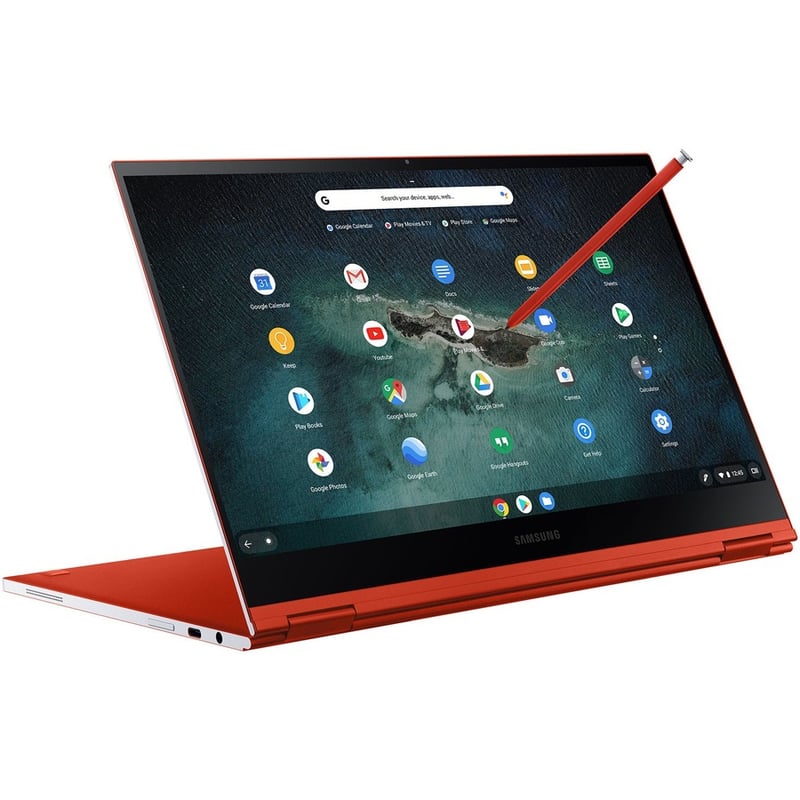 Samsung Galaxy Chromebook XE930QCA-K01US 13.3" Touchscreen Convertible 2 in 1 Chromebook - 4K UHD - 3840 x 2160 - Intel Core i5 10th Gen i5-10210U - 8 GB Total RAM - 256 GB SSD - Fiesta Red - Thumbnail 5