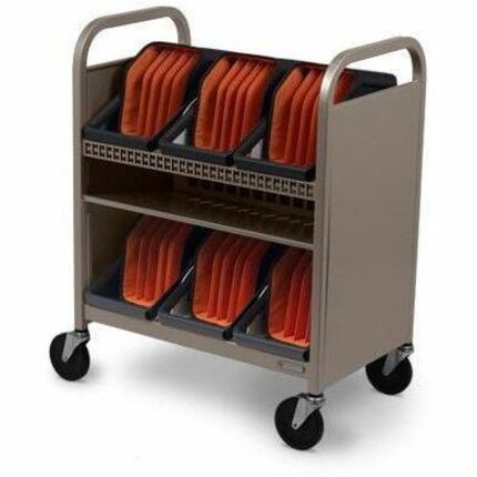 Bretford CUBE Transport Cart with Caddies - TVCT30CAD - Thumbnail 3