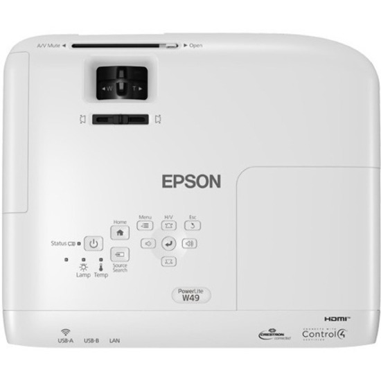 Epson PowerLite W49 LCD Projector - 16:10 - Ceiling Mountable - Thumbnail 5