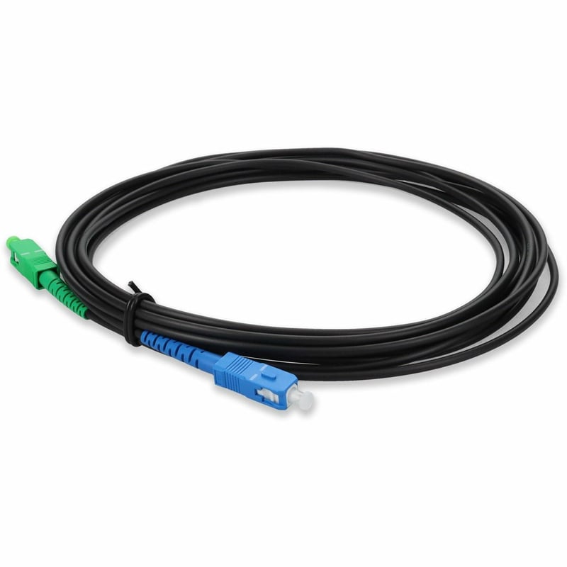 AddOn 2m ASC to SC Black OS2 Simplex OFNR (Riser-Rated) SMF Fiber Outdoor Patch Cable - Thumbnail 1