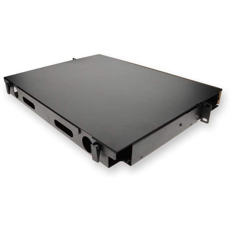AddOn 19-inch Slide-Out Patch Panel 1U Chassis with 4 Open Cassette Bays - Thumbnail 5