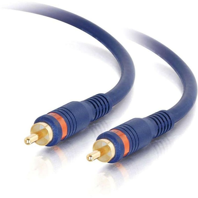 AUDIO COAX CABLE - RCA LEFT CONNECTOR - MALE LEFT GENDER - RCA RIGHT CONNECTOR - Thumbnail 1