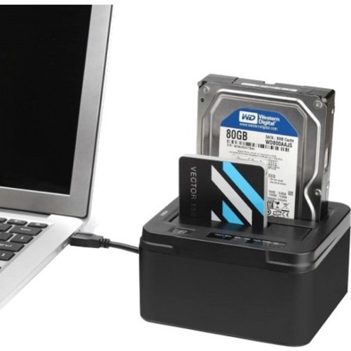 SYBA Multimedia SY-ENC50121 Drive Dock SATA/600 - USB 3.0 Host Interface External - Thumbnail 4