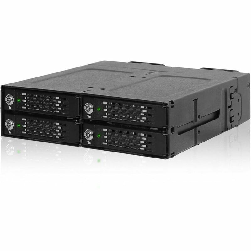 Icy Dock ToughArmor MB873MP-B V2 Drive Enclosure for 5.25" M.2, PCI Express NVMe 4.0 - SFF-8612 OCuLink Host Interface Internal - Black