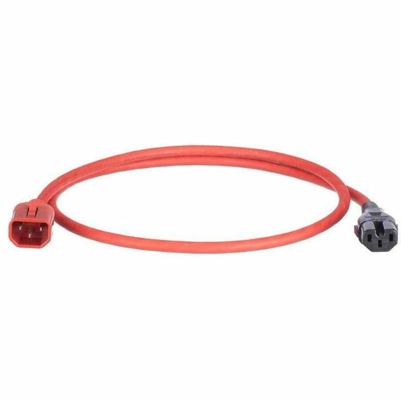 DL LCK PW CORD IEC C14 TO IEC C 15/C13 8 FT (2.4 M) RED 10PK - Thumbnail 1