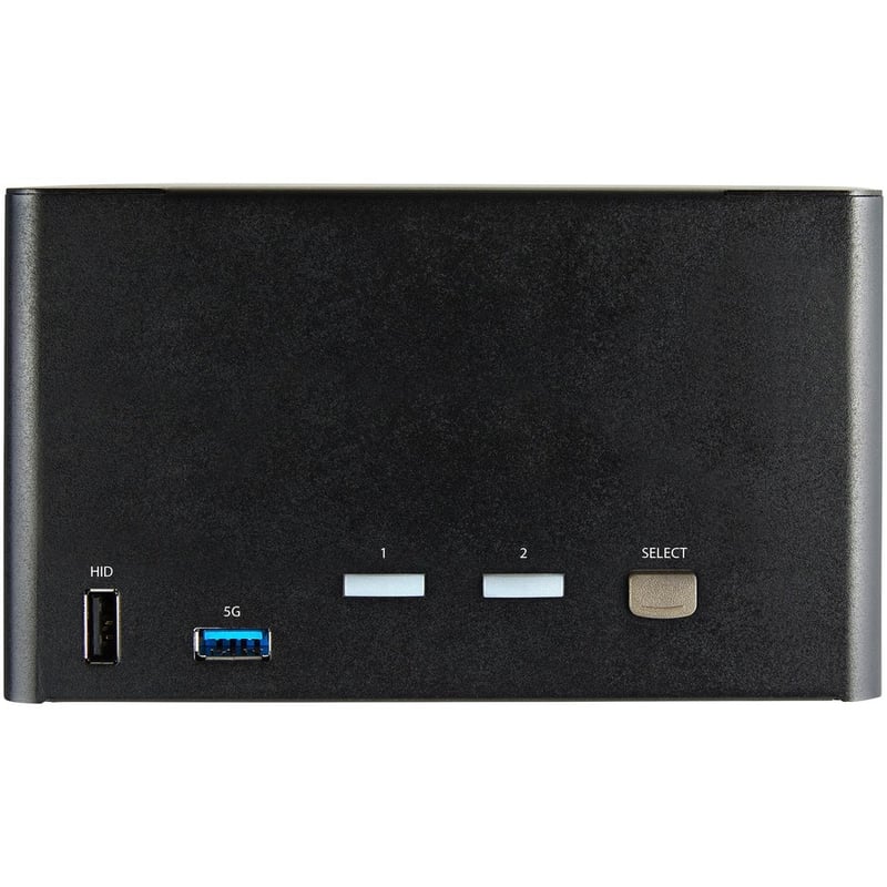StarTech.com 2 Port Quad Monitor DisplayPort KVM Switch 4K 60Hz UHD HDR, DP 1.2 KVM Switch, 2 Port USB 3.0 Hub, 4x USB HID, Audio, Hotkey - Thumbnail 3