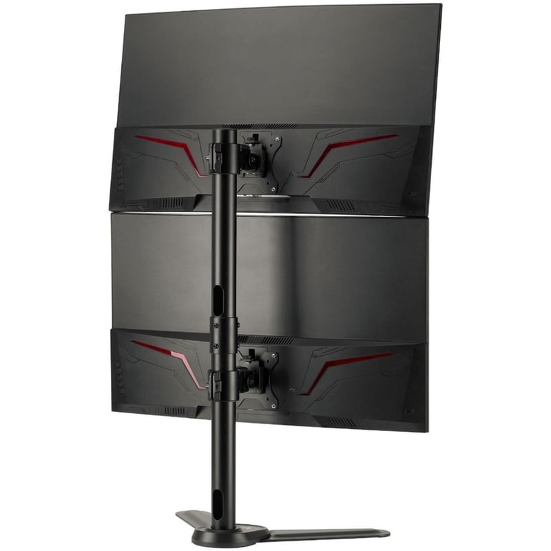 Freestanding Adjusting Vertical Dual Monitor Steel Stand 17" to 32" - Thumbnail 1