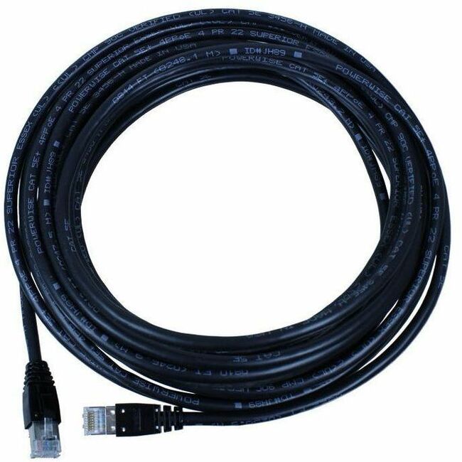 Ortronics PowerWise Cat5E solid cord Riser PVC, double ended 70ft, black