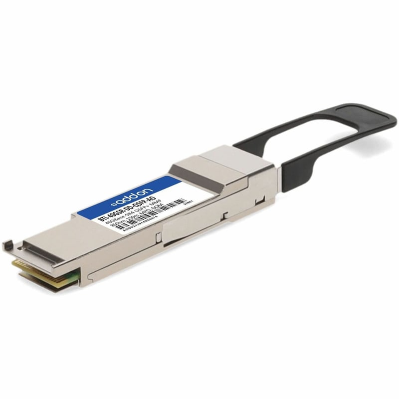 AddOn Juniper Networks® BTI-40GSR-DD-QSFP Compatible TAA 40GBase-SR4 QSFP+ Transceiver (MMF, 850nm, 150m, MPO, DOM) - Thumbnail 1