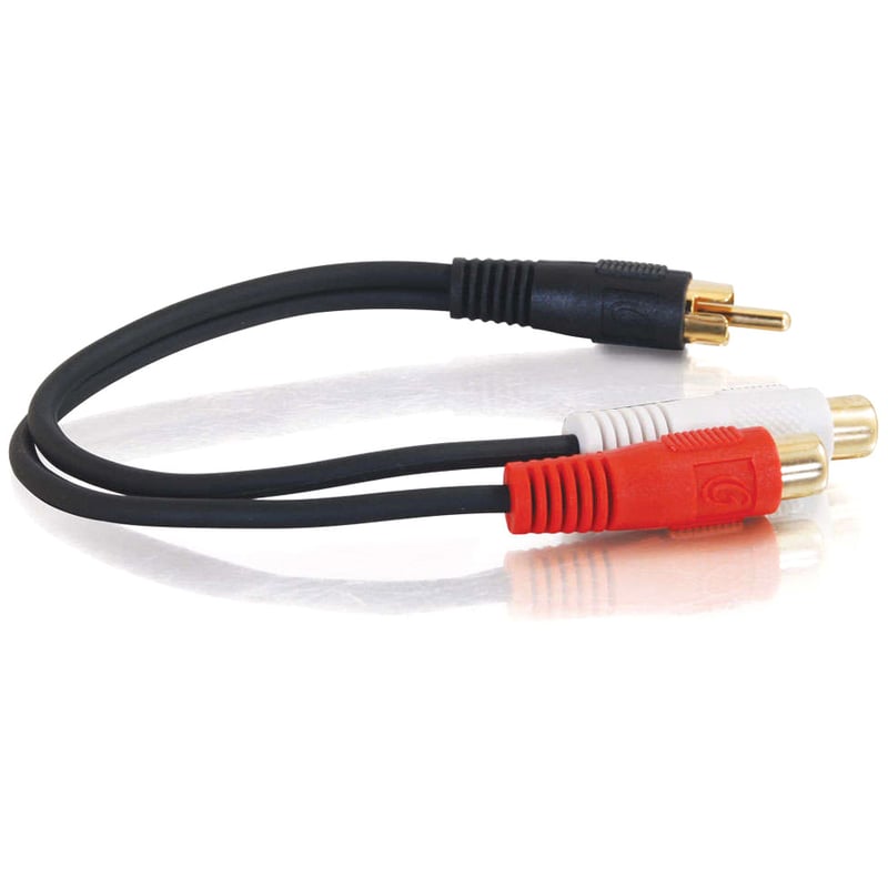 6IN VALUE SERIES RCA TO 2-RCA M/F STEREO Y-CABLE - Thumbnail 3