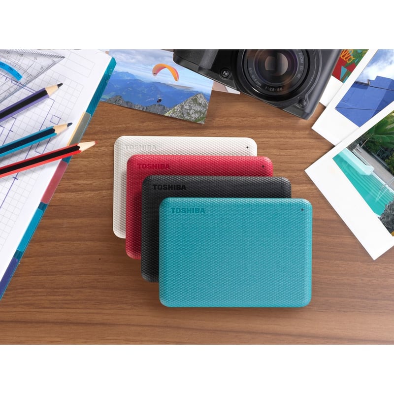 Toshiba Canvio Advance HDTCA40XR3CA 4 TB Portable Hard Drive - External - Red - Thumbnail 2