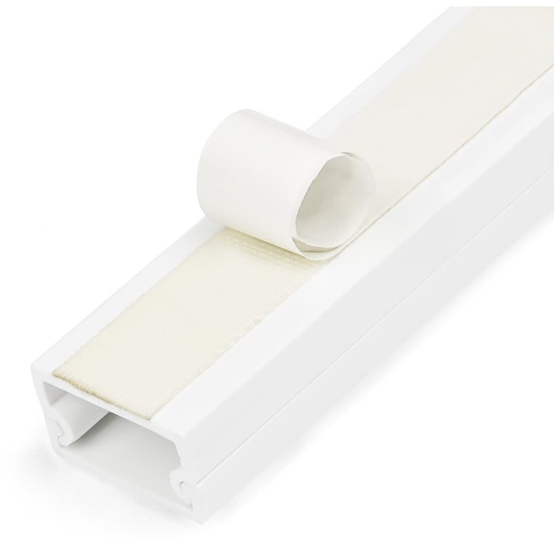 StarTech.com Cable Management Raceway w/Adhesive Tape and Cover 3/4"(19mm)W x 3/8"(11mm)H, 3ft(1m) length, Network Cord Hider, UL Listed - Thumbnail 2