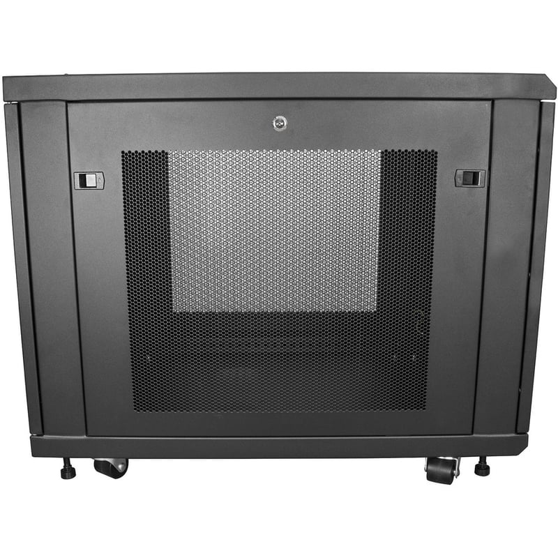 StarTech.com 12U 19" Server Rack Cabinet 4 Post Adjustable Depth 2-30" w/Casters/Cable Management/1U Shelf, Locking Doors and Side Panels - Thumbnail 2