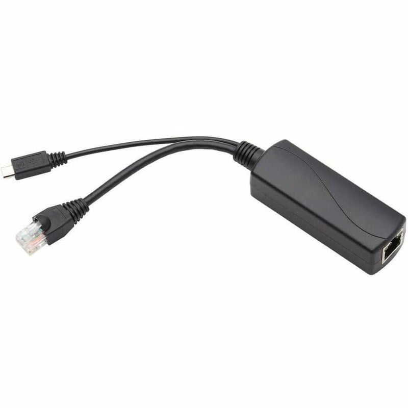 Tripp Lite by Eaton PoE to USB Micro-B and RJ45 Active Splitter - 802.af 48V to 5V 1A Up to 328.08 ft. (100 m) - Thumbnail 3