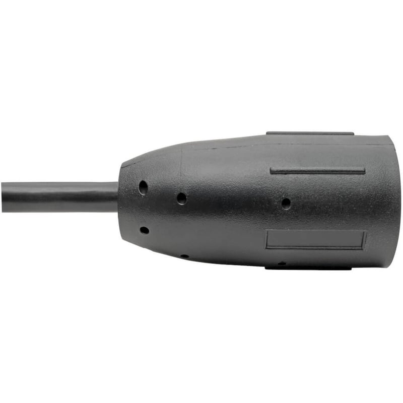 Eaton Tripp Lite Series Heavy-Duty Power Extension Cable, NEMA L5-15R to NEMA 5-15P - 15A, 120V, 14 AWG, 1 ft. (0.31 m), Black - Thumbnail 4