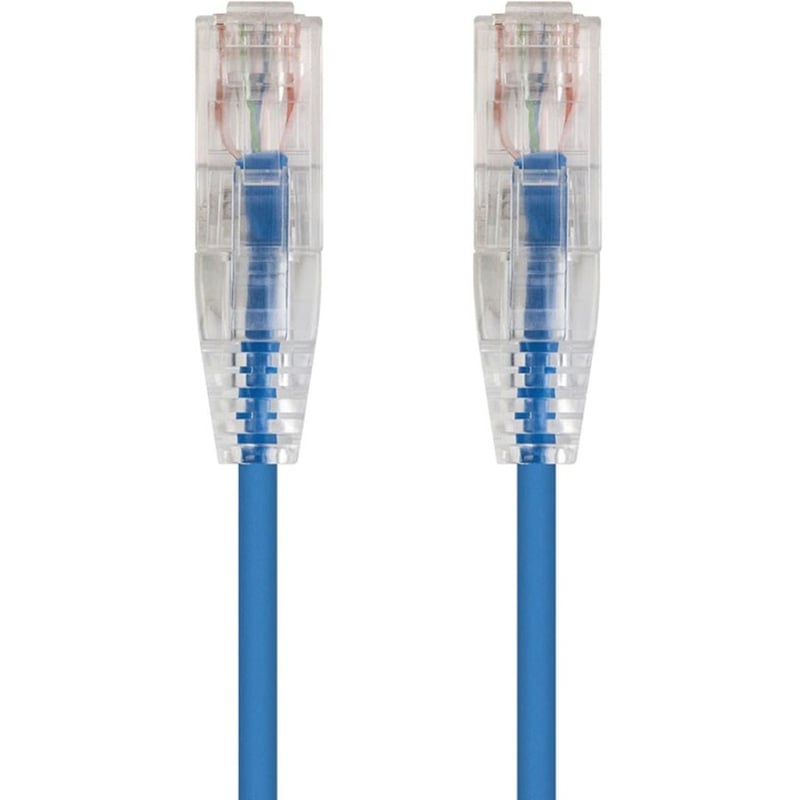 SLIMRUN CAT6 UTP CABLE-10FT BLUE - Thumbnail 1