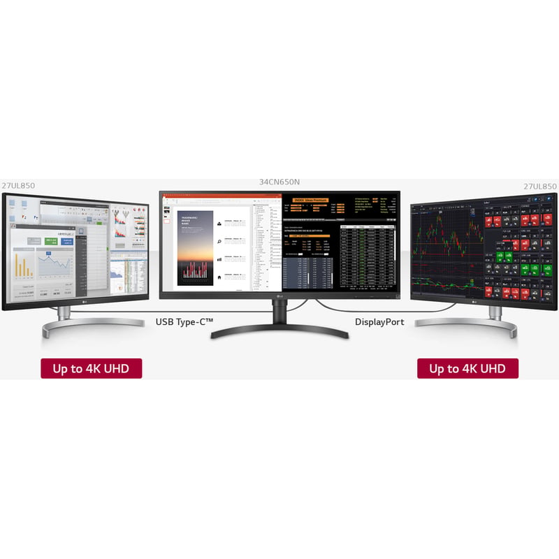 LG 34CN650N-6A All-in-One Thin Client - Intel Celeron J4105 Quad-core (4 Core) 1.50 GHz - Black