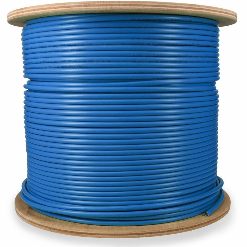 AddOn 1000ft Non-Terminated Blue CAT 6A Shielded Plenum-Rated Bulk Cable - Thumbnail 1