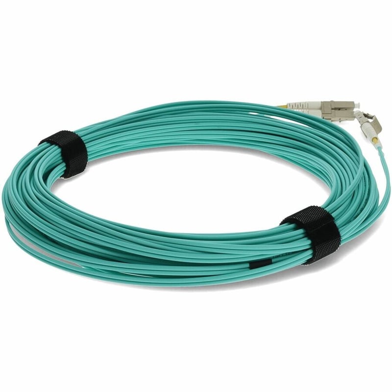 AddOn 25m IBM 88Y6857 Compatible LC (Male) to LC (Male) Aqua OM3 Duplex Fiber OFNR (Riser-Rated) Patch Cable - Thumbnail 5