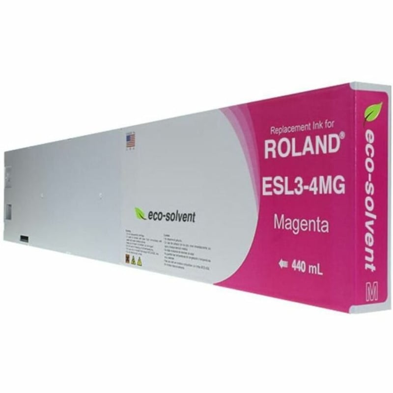 WF Non-OEM New Magenta Wide Format Inkjet Cartridge for Roland ESL3-4MG - Thumbnail 1