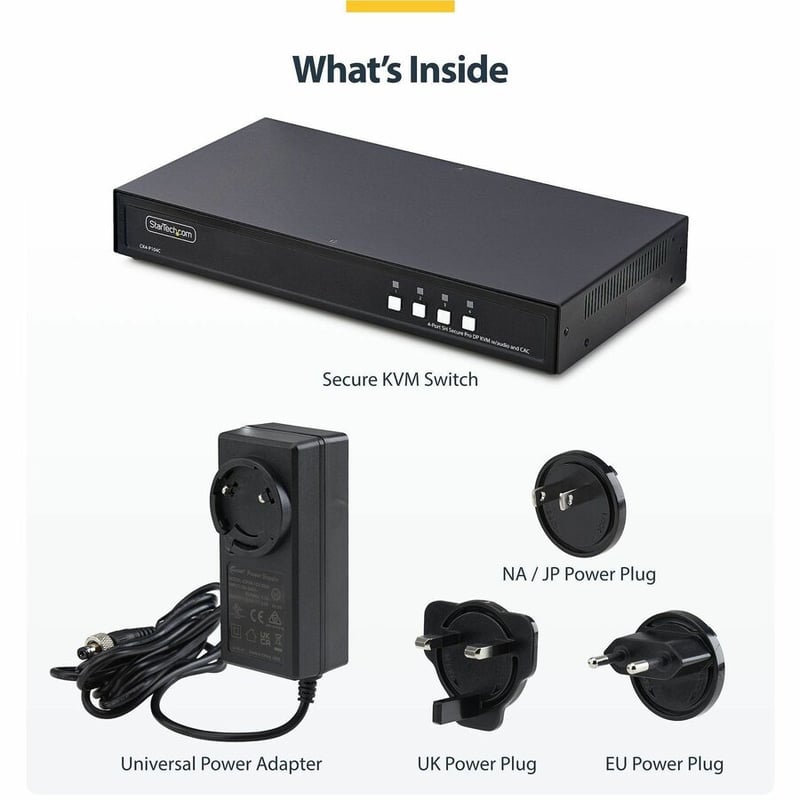 SECURE 4-PORT DISPLAYPORT KVM NIAP 4.0 CAC US BUILT - Thumbnail 3