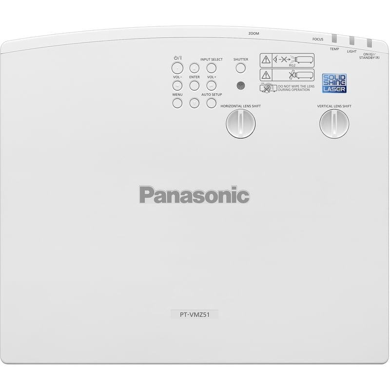 Panasonic PT-VMZ51 LCD Projector - 16:10 - Ceiling Mountable, Floor Mountable - White