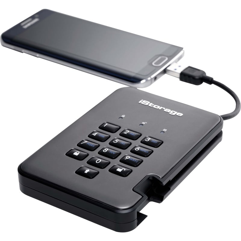 iStorage diskAshur PRO2 SSD 256 GB Secure Solid State Drive | PIN protected | NCSC CPA | FIPS 140-2 Level 2/3 Certified | NLNCSA BSPA and NATO Restricted Level Certified | Incorporated Common Criteria EAL 5+ | Dust/Water Resistant - Thumbnail 4