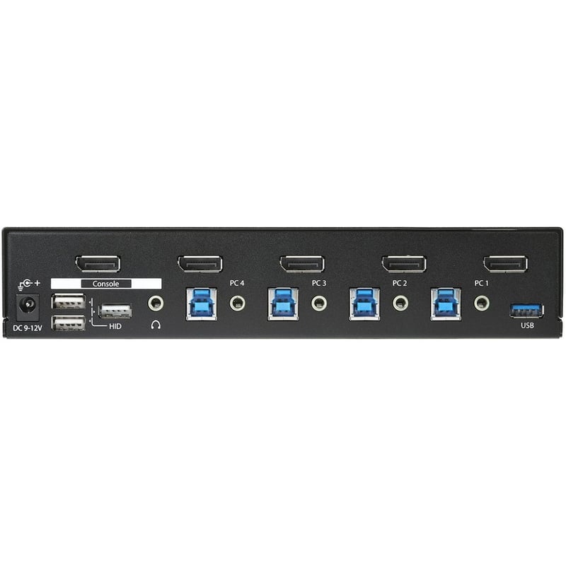 StarTech.com 4-Port DisplayPort KVM Switch - DP KVM Switch with Built-in USB 3.0 Hub for Peripherals - 4K 30 Hz - Thumbnail 4