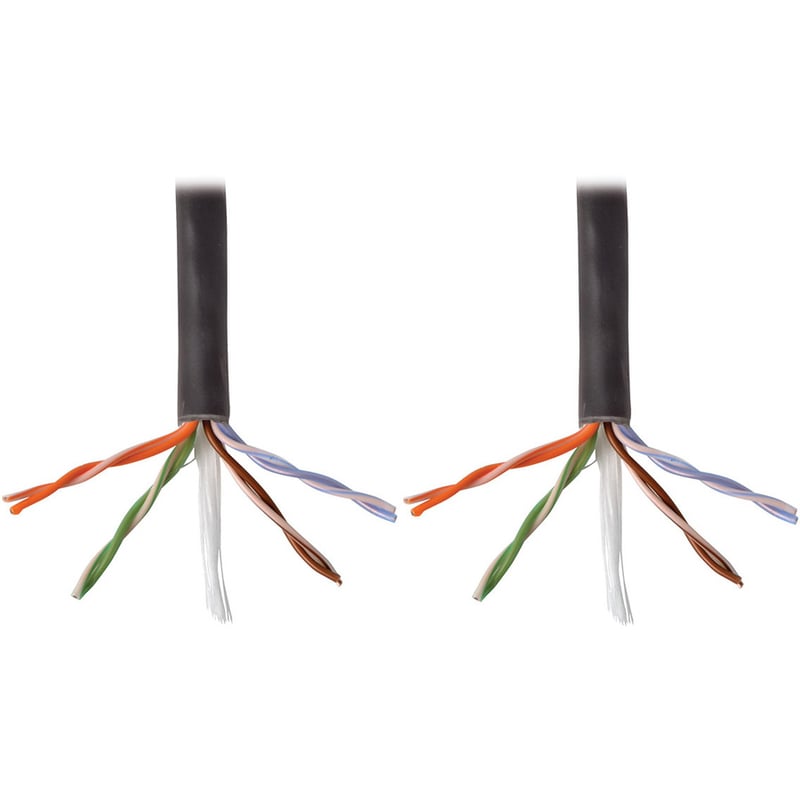 Eaton Tripp Lite Series Cat5e 350 MHz Solid Core Plenum-Rated (UTP) PVC Bulk Ethernet Cable - Black, 1000 ft. (304.8 m), TAA - Thumbnail 3