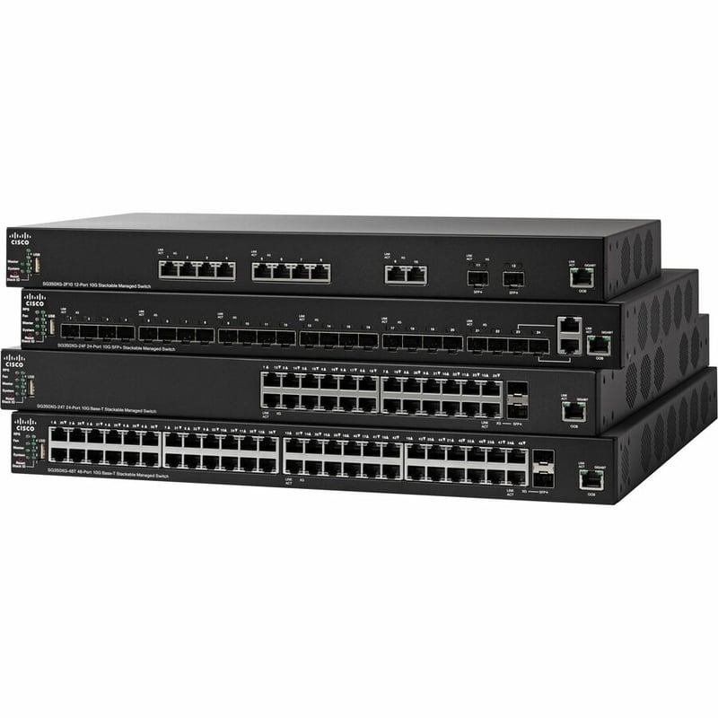 CISCOSG350XG24T24-PORT10GBASETSTACKABLESWITCH REMANUFACTURED - Thumbnail 4