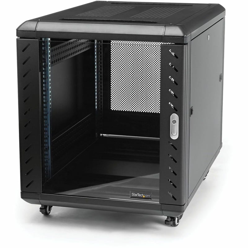 StarTech.com 12U 36in Knock-Down Server Rack Cabinet with Casters - Thumbnail 1