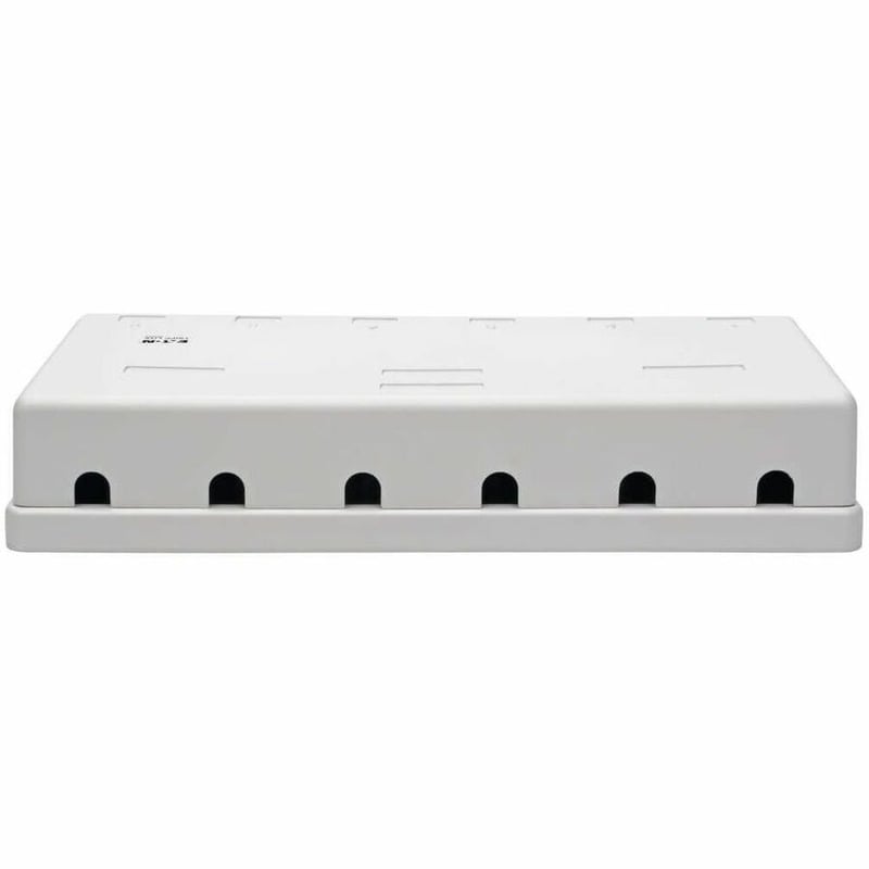 Tripp Lite by Eaton Pre-Configured Unshielded Cat6 6-Port Surface-Mount Box 110 IDC RJ45 White - Thumbnail 2