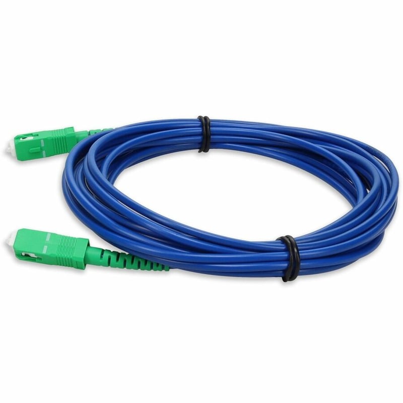 AddOn 3m ASC to ASC Blue OS2 Simplex Armored OFNR (Riser-Rated) SMF Fiber Patch Cable - Thumbnail 2