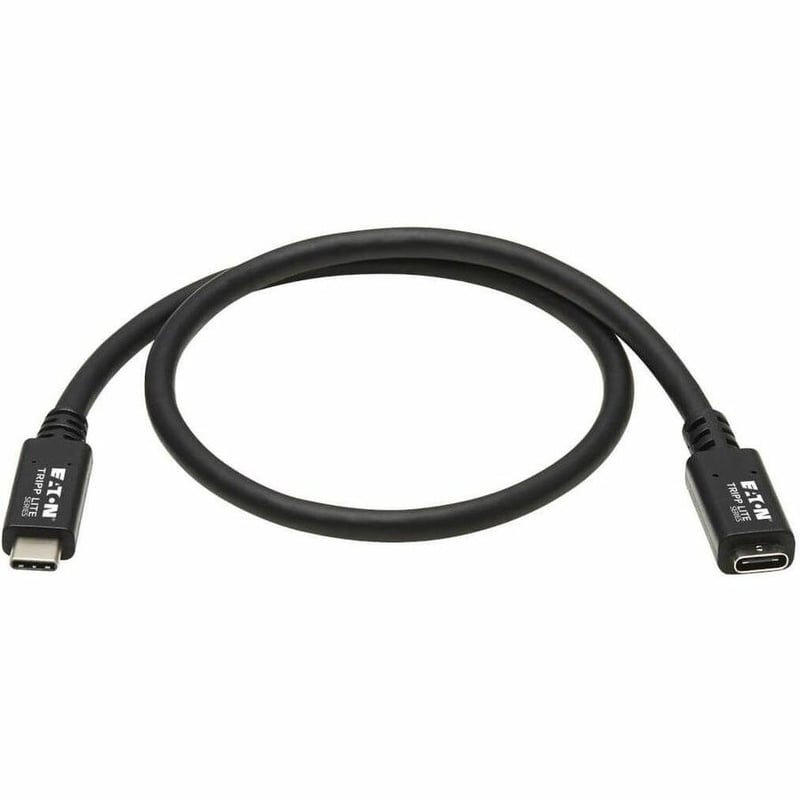 Tripp Lite by Eaton USB-C Extension Cable (M/F) - USB 3.2 Gen 2 (10Gbps) Thunderbolt 3 Compatible Black 20 in. (0.5 m) - Thumbnail 2